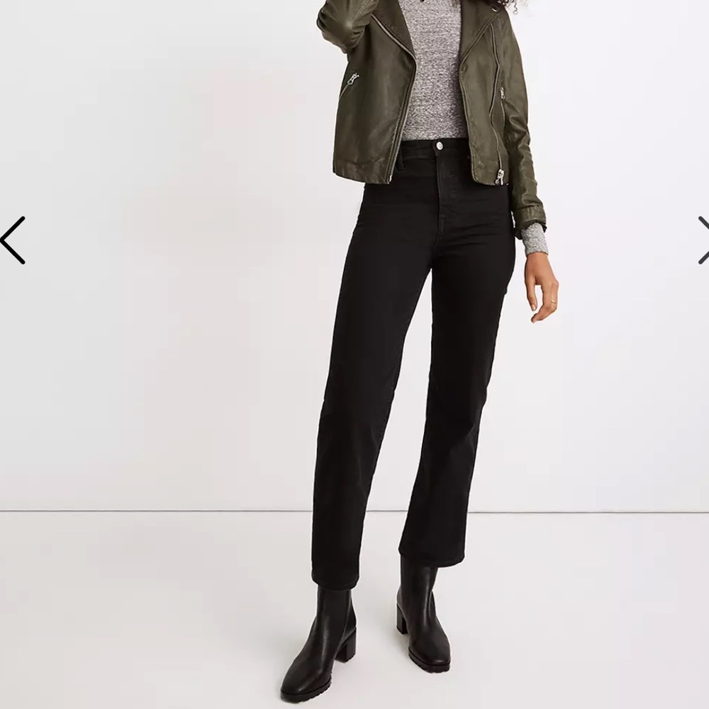 Madewell Slim Wide Leg Crop Jeans in Lunar Wash, size 27